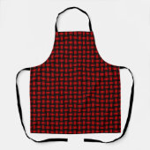 Red Black Weave Pattern Schürze (Vorderseite)