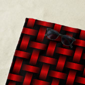 Red Black Weave Pattern Strandtuch (Beispiel)