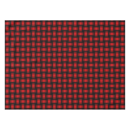 Red Black Weave Pattern Tischdecke (Vorderseite (Horizontal))