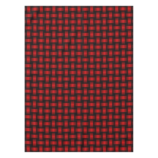 Red Black Weave Pattern Tischdecke (Vorderseite)