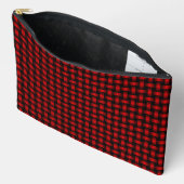 Red Black Weave Pattern Zubehörtasche (Offen)