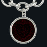 Red Black Wedding Gothic Herz Schönes Elegantes Armband<br><div class="desc">Unser schönes rotes und schwarzes elegantes gotisches Herzdesign ist ein elegantes,  dunkles Hochzeitsdesign.</div>