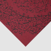 Red Black Wedding Gothic Herz Schönes Elegantes Seidenpapier (Ausschnitt)