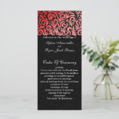 Red Black Wedding Programm (Stehend Vorderseite)
