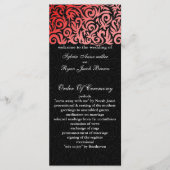 Red Black Wedding Programm (Vorderseite)