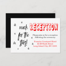 Red Black Wedding Reception Stars Liebe Zitat