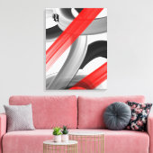 Red Black White Abstract Leinwanddruck (Insitu (Wohnzimmer))