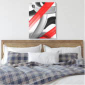 Red Black White Abstract Leinwanddruck (Insitu (Schlafzimmer))