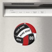 Red, Black, White, Cheap Volleyball Team Geschenke Magnet (In Situ (Geschirrspüler))