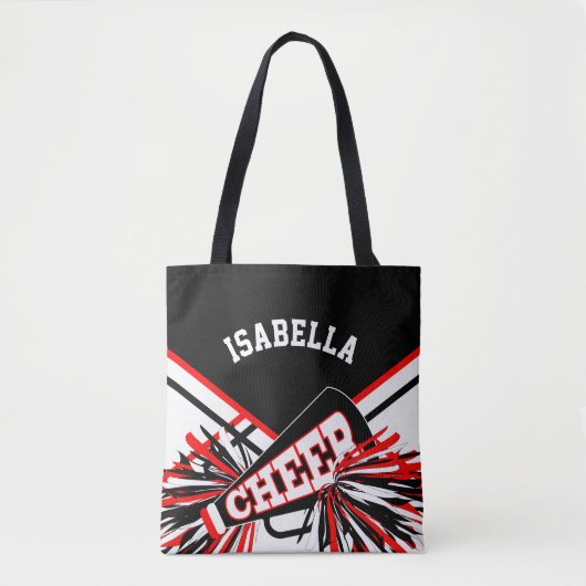 Red, Black & White Chereleader Design Tasche (Vorderseite)