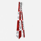 Red, Black & White | Concentric Circles Neck Tie Krawatte (Vorderseite)