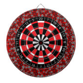 Red Black & White Dartboard Dartscheibe (vorne)