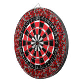 Red Black & White Dartboard Dartscheibe (Vorderseite rechts)