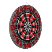 Red Black & White Dartboard Dartscheibe (Vorderseite Links)