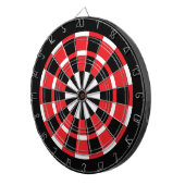 Red Black & White Dartboard Dartscheibe (Vorderseite rechts)