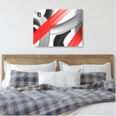 Red Black White Gray Abstract Leinwanddruck (Insitu (Schlafzimmer))