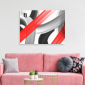 Red Black White Gray Abstract Leinwanddruck (Insitu (Wohnzimmer))
