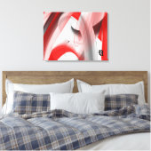 Red Black White Gray Abstract Leinwanddruck (Insitu (Schlafzimmer))