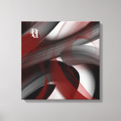 Red Black White Gray Abstract  Leinwanddruck (Vorderseite)