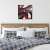 Red Black White Gray Abstract  Leinwanddruck (Insitu (Schlafzimmer))