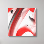 Red Black White Gray Abstract Leinwanddruck (Vorderseite)