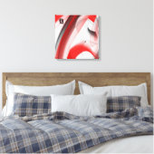 Red Black White Gray Abstract Leinwanddruck (Insitu (Schlafzimmer))
