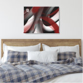 Red Black White Gray Abstract Leinwanddruck (Insitu (Schlafzimmer))