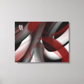Red Black White Gray Abstract Leinwanddruck (Vorderseite)