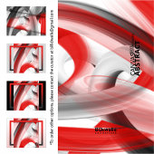 Red Black White Gray Abstract Leinwanddruck