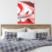 Red Black White Gray Abstract Leinwanddruck (Insitu (Schlafzimmer))