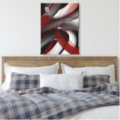 Red Black White Gray Abstract  Leinwanddruck (Insitu (Schlafzimmer))