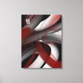 Red Black White Gray Abstract Leinwanddruck (Vorderseite)
