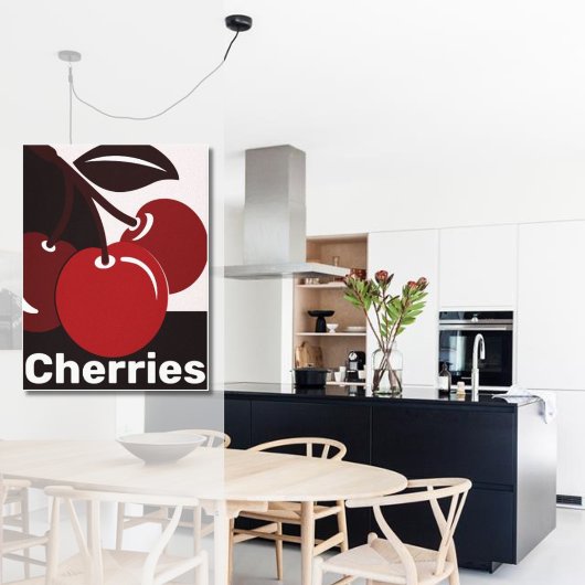 Red, Black, White Kitchen Wall Deco - Poster
