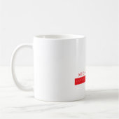 Red Black & White Minimalist Simple Plain Modern Kaffeetasse (Links)