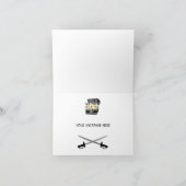 Red Black + White Pirate Geburtstag Vielen Dank Dankeskarte (Innenseite)