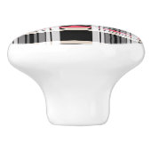 Red black white plaid keramikknauf (Seitenansicht)