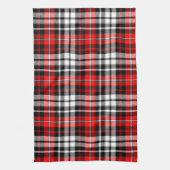 Red Black White Plaid Tartan Pattern Design  Geschirrtuch (Vertikal)