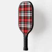 Red Black White Plaid Tartan Pattern Design Pickleball Schläger (Links)