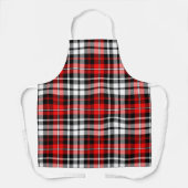Red Black White Plaid Tartan Pattern Design  Schürze (Vorderseite)