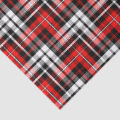 Red Black White Plaid Tartan Pattern Design Seidenpapier (Ausschnitt)