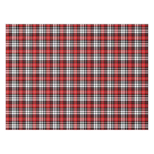 Red Black White Plaid Tartan Pattern Design  Tischdecke (Vorderseite (Horizontal))