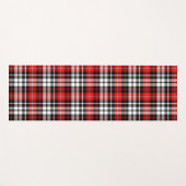 Red Black White Plaid Tartan Pattern Design  Yogamatte (Vorderseite (Horizontal))