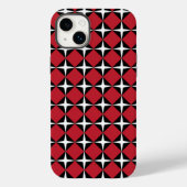 Red Black & White Star Diamonds Case-Mate iPhone Hülle (Rückseite)
