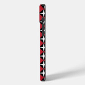 Red Black & White Star Diamonds Case-Mate iPhone Hülle (Rückseite / Links)