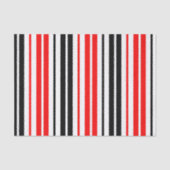 Red Black White Stripes Pattern Design  Seidenpapier (Vorderseite)