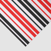 Red Black White Stripes Pattern Design  Seidenpapier (Ausschnitt)