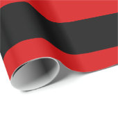 Red Black XL Stripes Muster V Geschenkpapier (Rolleneckpunkt)