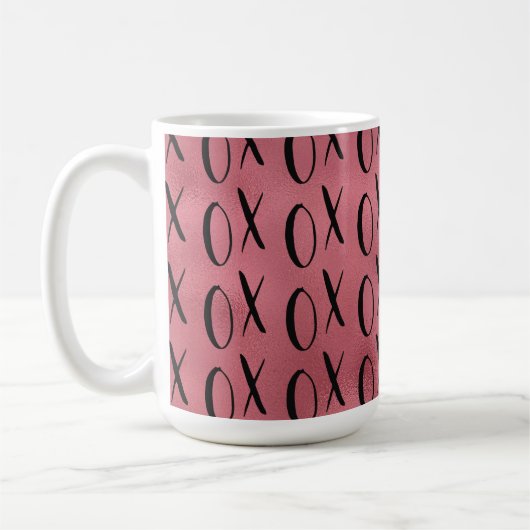 Red Black XOXO Herz Kaffeetasse (Links)