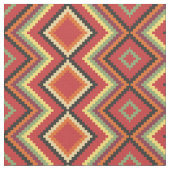 Red Black Yellow Native American Blanket Muster Stoff (Nahaufnahme)