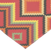 Red Black Yellow Native American Blanket Muster Tischdecke (Schrägansicht)